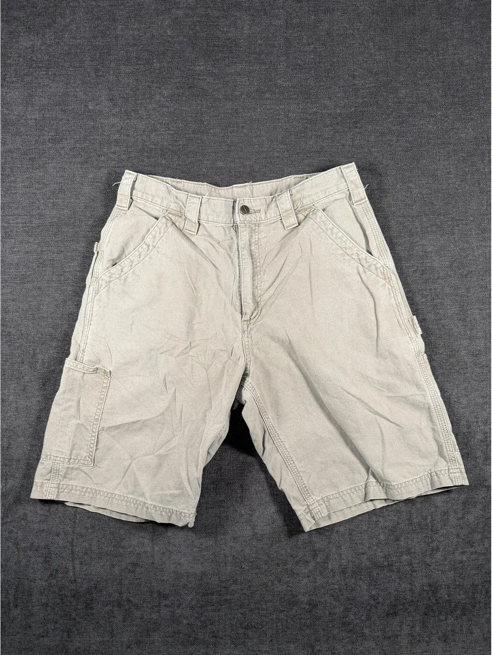Carhartt Original Fit Khaki Cotton Work Shorts Size 32
